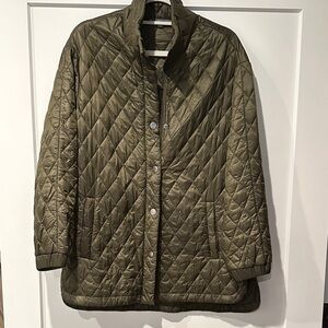 Elliott Lauren Khaki Quilted Puffer Jacket